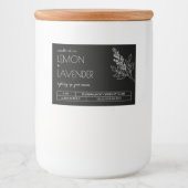 Etiket natuurlijk kaarszwart en wit product (Voorkant)