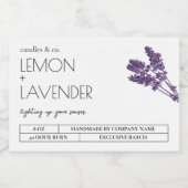 Etiket natuurlijk kaarszwart en wit product (Enkel label)