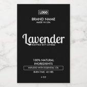 Etiket natuurlijk kaarszwart en wit product (Enkel label)