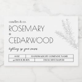 Etiket natuurlijk kaarszwart en wit product