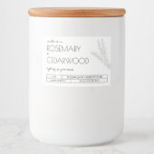 Etiket natuurlijk kaarszwart en wit product (Voorkant)