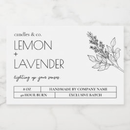 Etiket natuurlijk kaarszwart en wit product