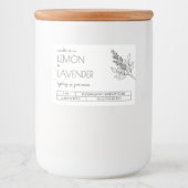 Etiket natuurlijk kaarszwart en wit product (Voorkant)