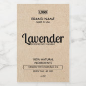 Etiket natuurlijk kaarszwart en wit product (Enkel label)