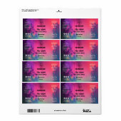 Etiket natuurlijk kleurig kant serum flacondopper (Full Sheet)