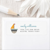 Etiket Nautical Return Address Label (Insitu)