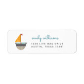 Etiket Nautical Return Address Label (Voorkant)