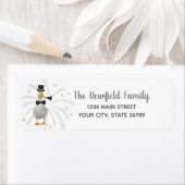 Etiket 'nieuwjaars Duck Return Address Label' (Insitu)