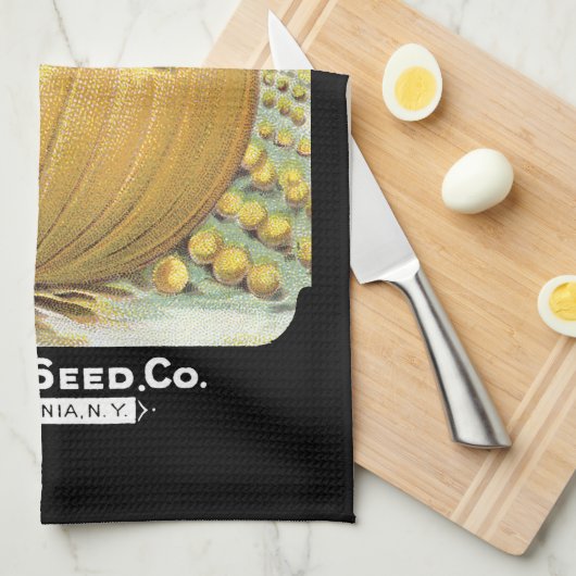 Etiket nionzaadverpakking theedoek (Quarter Fold)