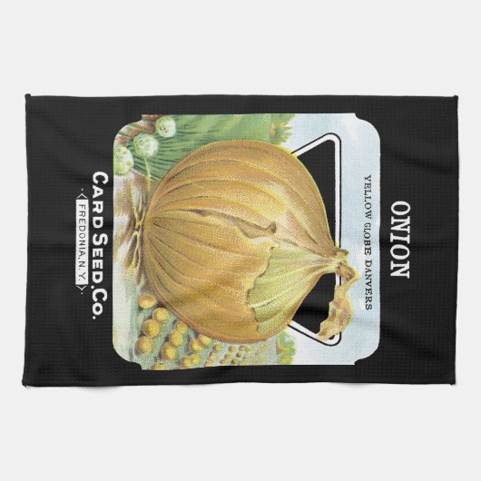 Etiket nionzaadverpakking theedoek (Horizontaal)