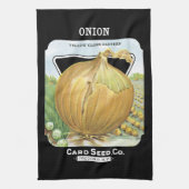 Etiket nionzaadverpakking theedoek (Verticaal)