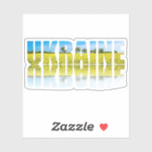 Etiket Oekraïne met blauwe lucht en geel veld veld Sticker (Vel)