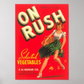 Etiket "ON RUSH" Poster (Voorkant)