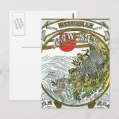 Etiket onbewerkte Japanse zijde Briefkaart (Voorkant / Achterkant)