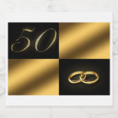 Etiket op 50 jaar, 50 jaar, gevierd, eten en drink (Enkel label)