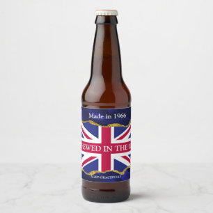 Etiket op aangepaste Drink Made in United Kingdom