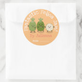 Etiket op anananas guava feijoa jam cartoon (Tas)