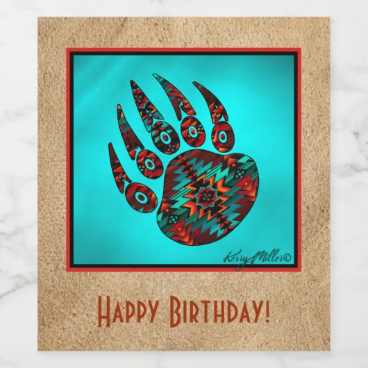 Etiket op Beer met stamhout (Enkel label)