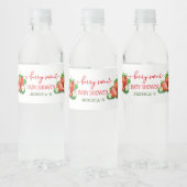 Etiket op Berry Sweet baby shower Water Fles (Flessen)