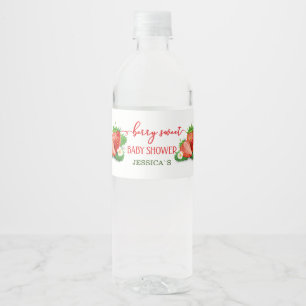 Etiket op Berry Sweet baby shower Water Fles