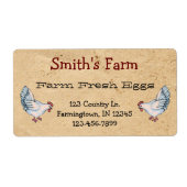Etiket op Boerderij voor verse eieren (Voorkant)