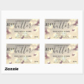 Etiket op boter met butterfly-script (Vel)