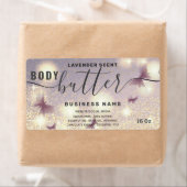 Etiket op boter met butterfly-script (Insitu)