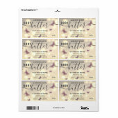 Etiket op boter met butterfly-script (Full Sheet)