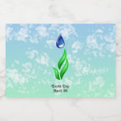 Etiket op de aardedagflesfles (Enkel label)