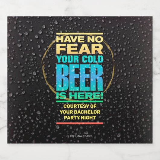 Etiket op de bachelor Party-flesfles (Enkel label)