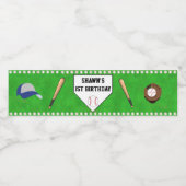 Etiket op de Baseball Party Water Flacon (Enkel label)