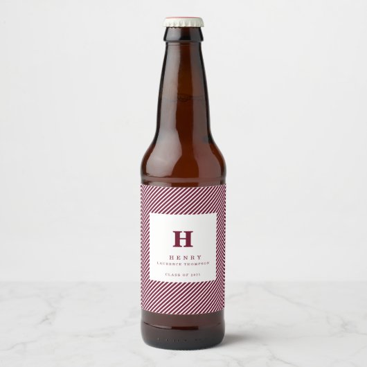 ETIKET OP DE BEER FLES VAN DE initiaal (Voorkant)