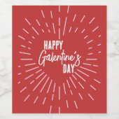 Etiket op de fles voor de galentinedag (Enkel label)