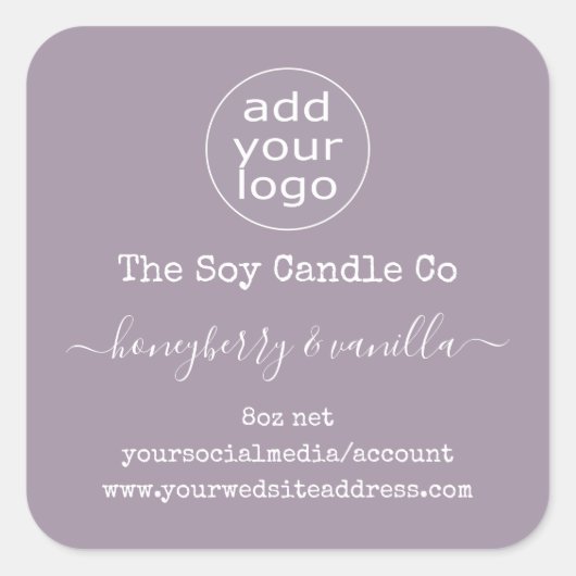 Etiket op de lavendel op de persoonlijke logo (Voorkant)