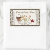 Etiket op de mantel met voedingsfeiten ivoor (Tas)