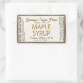 Etiket op de mantel met voedingsfeiten ivoor (Tas)