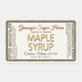 Etiket op de mantel met voedingsfeiten ivoor (Voorkant)