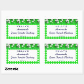 Etiket op de rode appel met gingham (Vel)