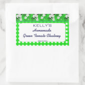 Etiket op de rode appel met gingham (Tas)