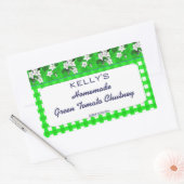 Etiket op de rode appel met gingham (Envelop)