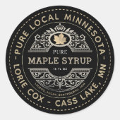 Etiket op de staatsnaam Black Silver en Gold Maple (Voorkant)