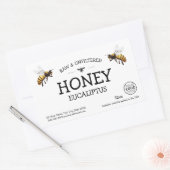 Etiket op de standaard zwarte en witte honing (Envelop)