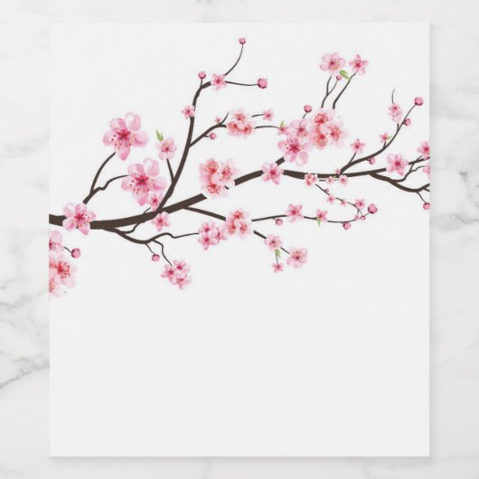 ETIKET OP DE WIJNFLES : SAKURA CHERRY BLOSSOMS (Enkel label)