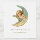 ETIKET OP DE WIJNFLES : VICTORIAANS ANGEL EN MOON (Enkel label)