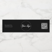 Etiket op de zwarte flesfles van uw bedrijf voor L (Enkel label)