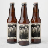 ETIKET OP DRIE BEELDSCHERM FOTO BEER FLES (Flessen)