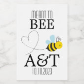 Etiket op een mini-wijnfles voor bijenmonogram (Enkel label)