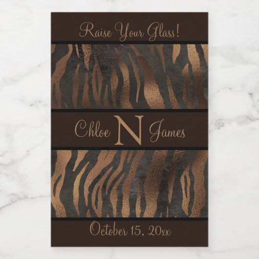 Etiket op een speciaal monogram proefflesje (Enkel label)