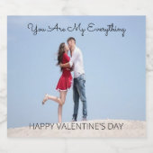 Etiket op een speciaal Valentijnsdag bier (Enkel label)