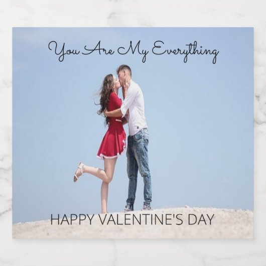 Etiket op een speciaal Valentijnsdag bier (Enkel label)